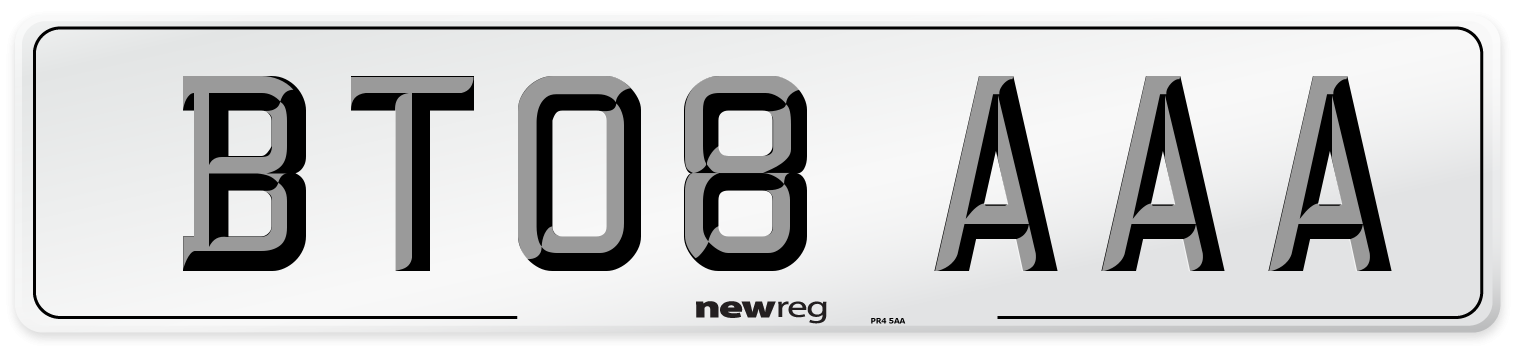 BT08 AAA Number Plate from New Reg